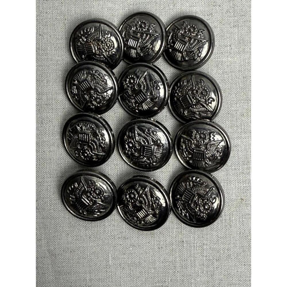 Lot of 12 WWI US Army Eagle Plastic Buttons‎ Scovill Mfg. - Picture 2 of 5